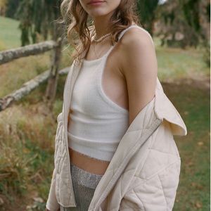 NWT urban outfitters Small high neck sweater cami crop top shirt tank brandy mel